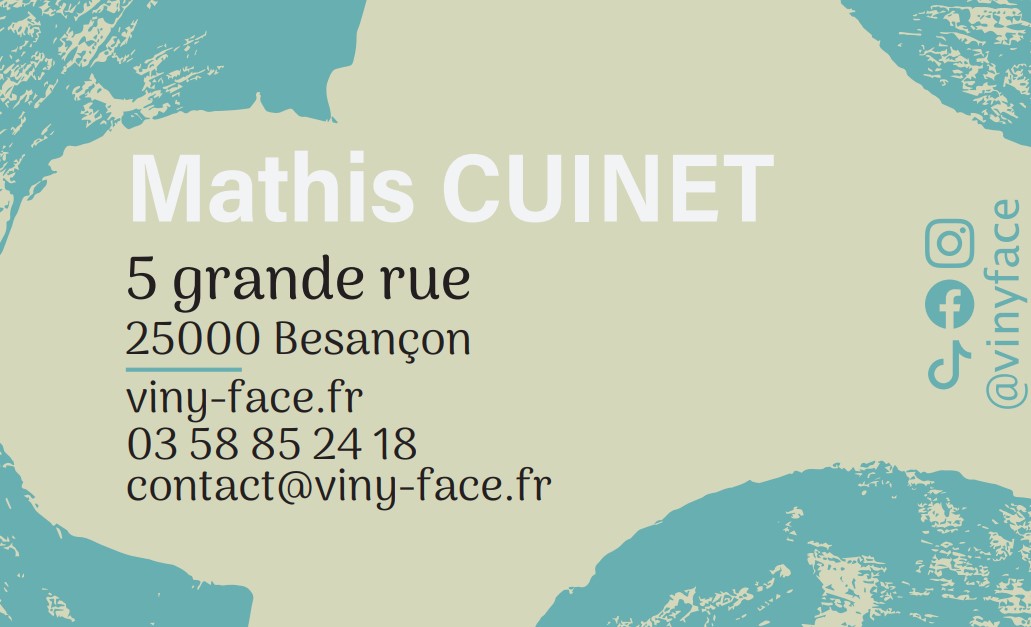 Verso carte de visite